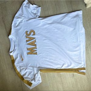 Dallas Mavericks NBA Official Tee Shirt White and Gold Medium